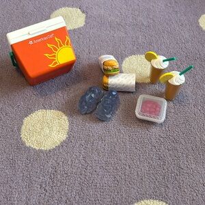 American Girl Doll picnic cooler set